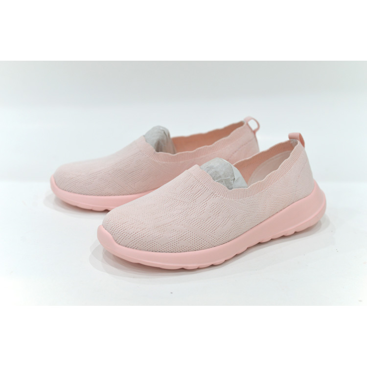 OEM ODM Walking Loafers Maker  China Customized Hot Sale Lightweight Outdoor Jian Er Pink Women Flat Casual Shoes
